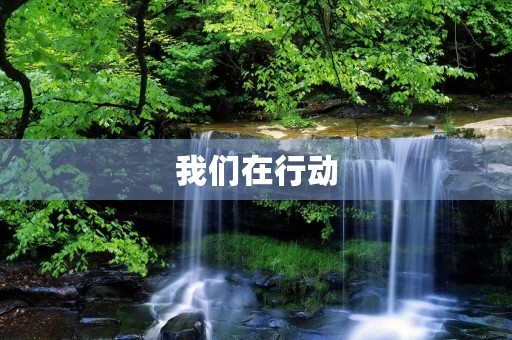 我们在行动,开创美好未来 我们在行动,开创美好未来