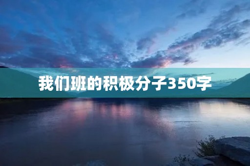 我们班的积极分子350字 我们班的积极分子350字