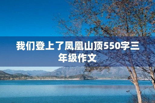 我们登上了凤凰山顶550字三年级作文