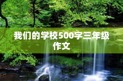 我们的学校500字三年级作文