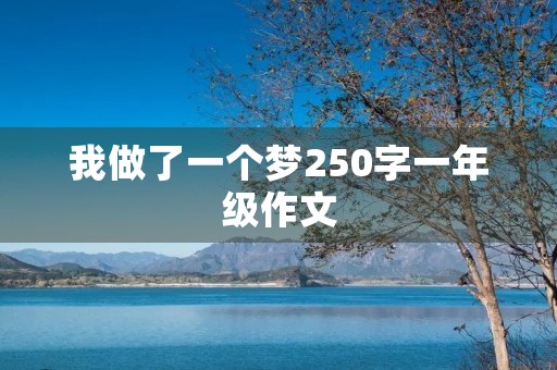 我做了一个梦250字一年级作文 我做了一个梦250字一年级作文