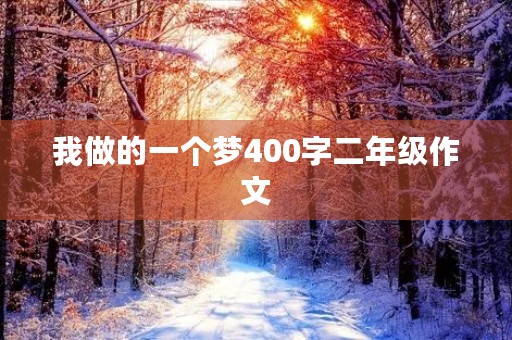 我做的一个梦400字二年级作文
