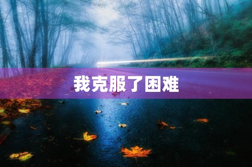 我克服了困难 我克服了困难