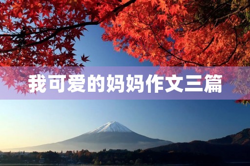 我可爱的妈妈作文三篇