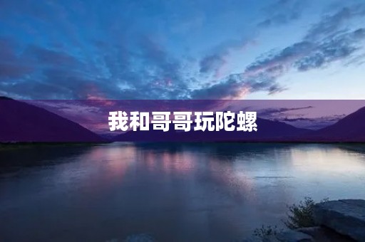 我和哥哥玩陀螺