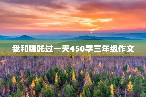 我和哪吒过一天450字三年级作文 我和哪吒过一天450字三年级作文