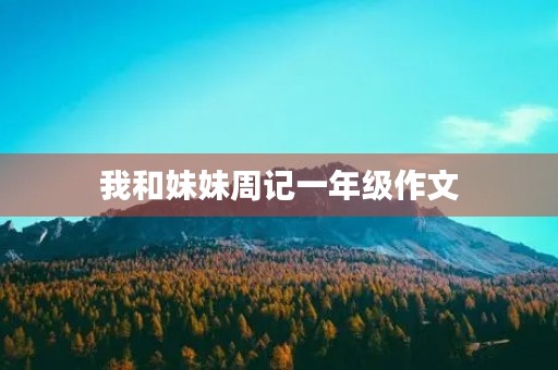 我和妹妹周记一年级作文