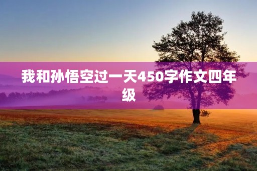 我和孙悟空过一天450字作文四年级 我和孙悟空过一天450字作文四年级