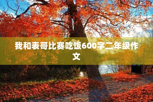 我和表哥比赛吃饭600字二年级作文