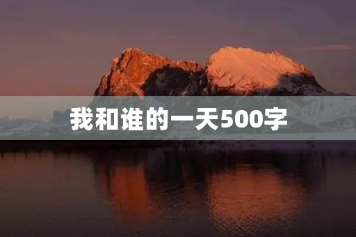 我和谁的一天500字 我和谁的一天500字