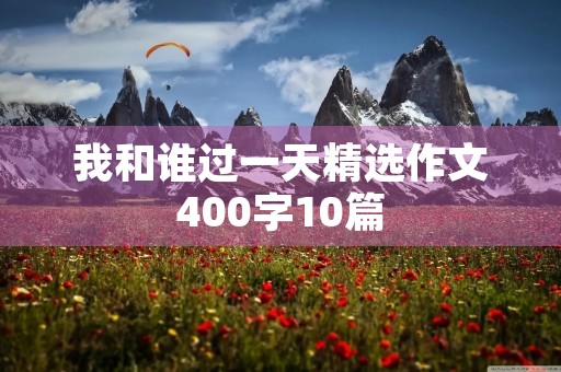 我和谁过一天精选作文400字10篇