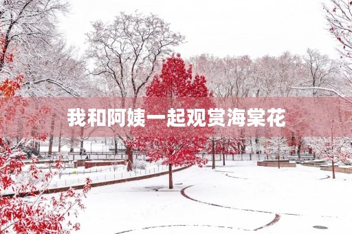 我和阿姨一起观赏海棠花 我和阿姨一起观赏海棠花