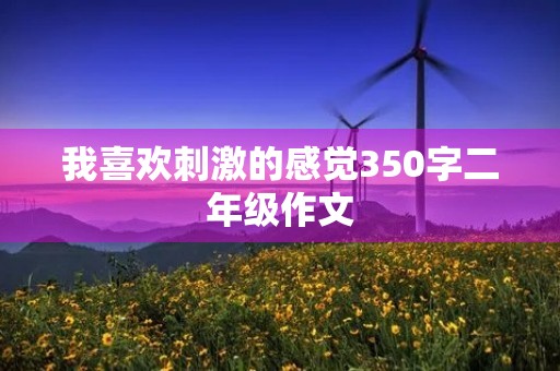 我喜欢**的感觉350字二年级作文