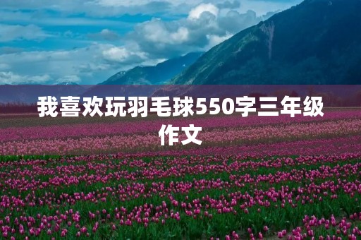 我喜欢玩羽毛球550字三年级作文 我喜欢玩羽毛球550字三年级作文