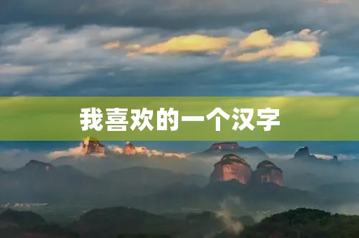 我喜欢的一个汉字 我喜欢的一个汉字