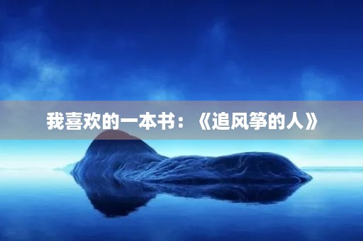 我喜欢的一本书：《追风筝的人》