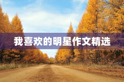 我喜欢的明星作文精选
