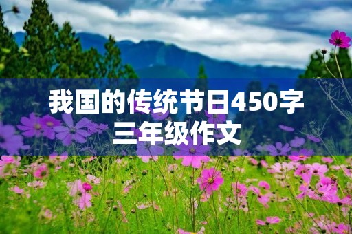 我国的传统节日450字三年级作文