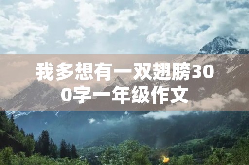 我多想有一双翅膀300字一年级作文