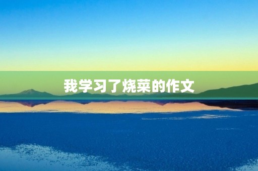 我学习了烧菜的作文