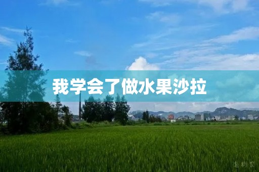 我学会了做水果沙拉 我学会了做水果沙拉