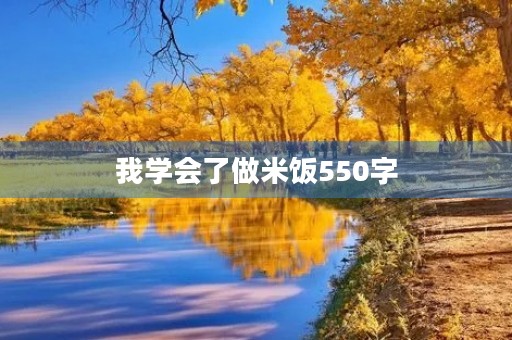 我学会了做米饭550字