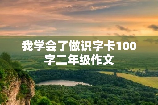 我学会了做识字卡100字二年级作文