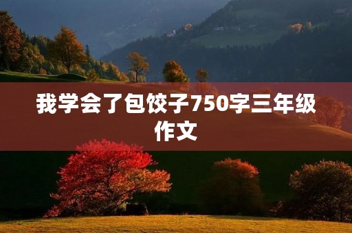 我学会了包饺子750字三年级作文