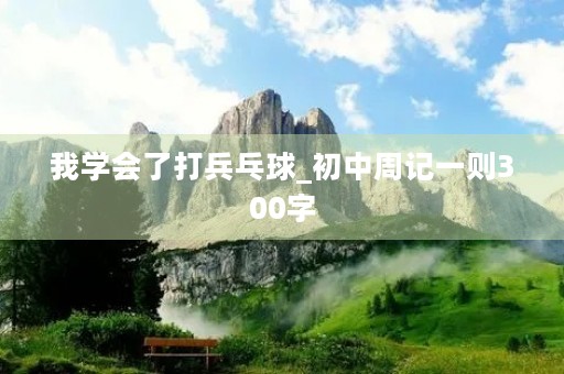 我学会了打兵乓球_初中周记一则300字