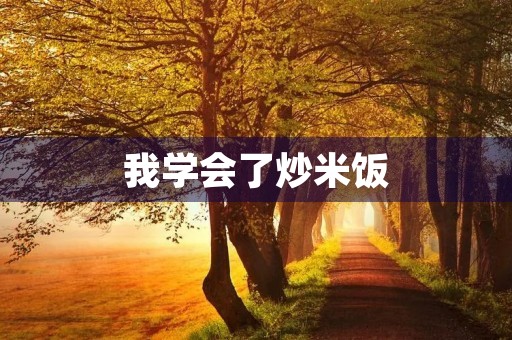 我学会了炒米饭 我学会了炒米饭