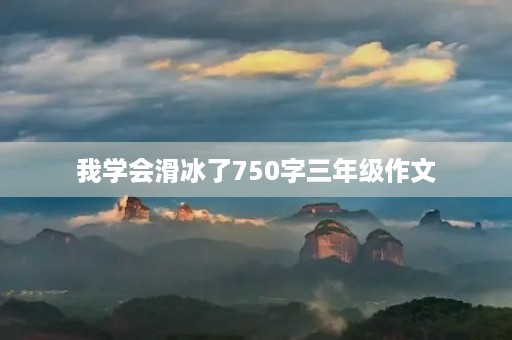 我学会滑冰了750字三年级作文