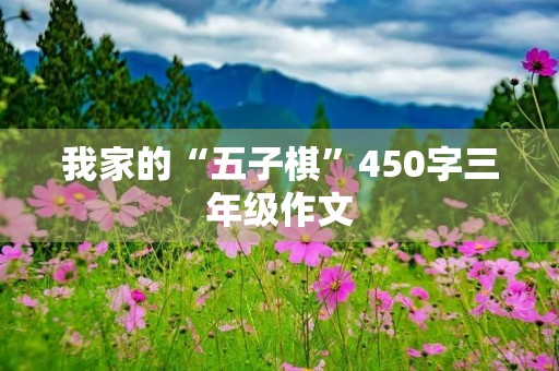 我家的“五子棋”450字三年级作文