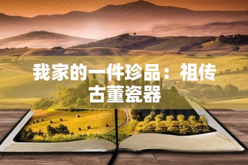 我家的一件珍品:祖传古董瓷器 我家的一件珍品:祖传古董瓷器