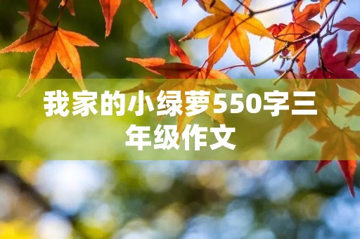 我家的小绿萝550字三年级作文 我家的小绿萝550字三年级作文