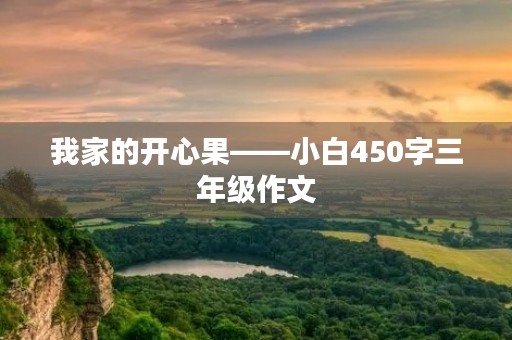 我家的开心果——小白450字三年级作文 我家的开心果——小白450字三年级作文