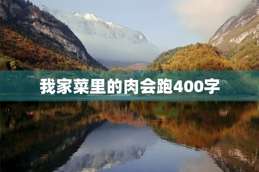 我家菜里的肉会跑400字
