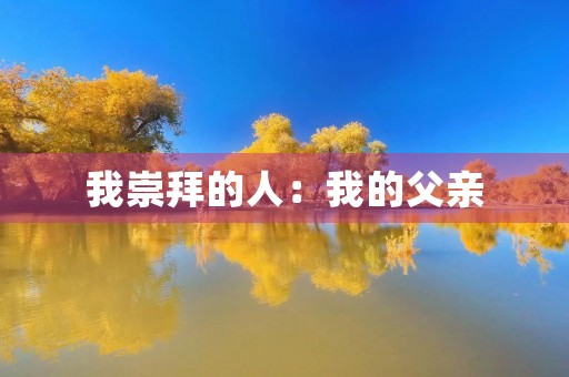我崇拜的人:我的父亲 我崇拜的人:我的父亲