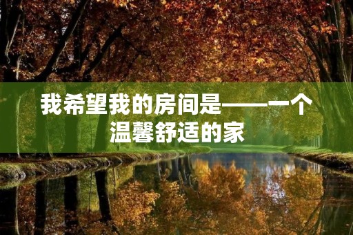 我希望我的房间是——一个温馨舒适的家