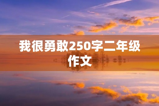 我很勇敢250字二年级作文 我很勇敢250字二年级作文