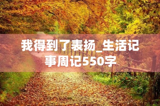 我得到了表扬_生活记事周记550字