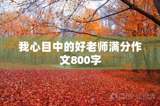 我心目中的好老师满分作文800字 我心目中的好老师满分作文800字