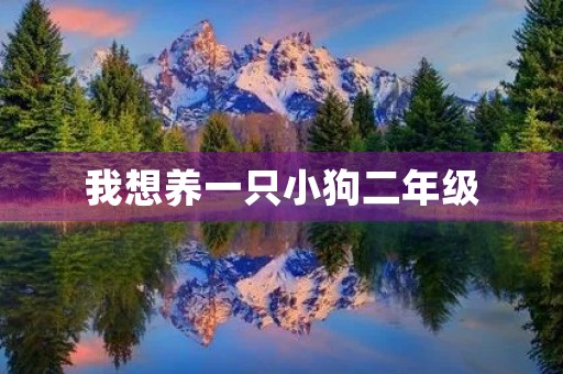 我想养一只小狗二年级，二年级写话小狗100字