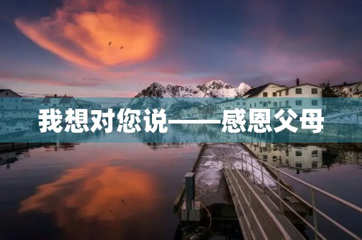 我想对您说——感恩父母