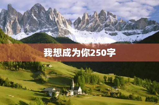 我想成为你250字