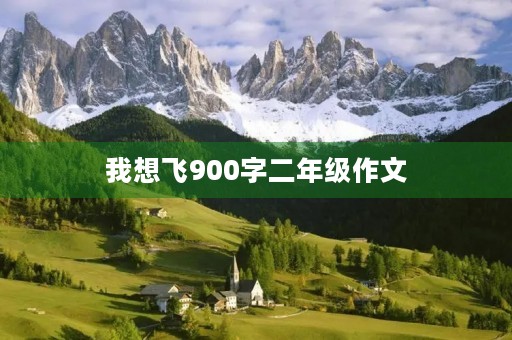 我想飞900字二年级作文