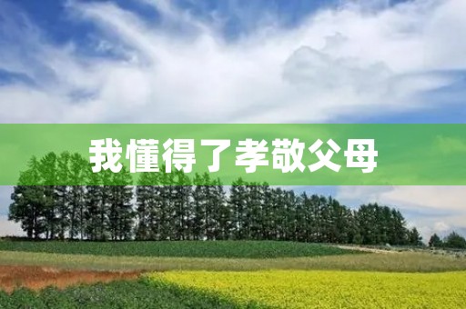 我懂得了孝敬父母