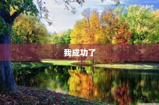 我成功了,坚持不懈的努力终得回报 我成功了,坚持不懈的努力终得回报