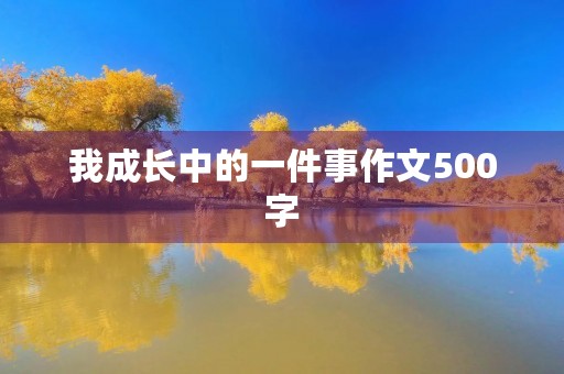 我成长中的一件事作文500字