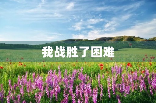 我战胜了困难，战胜困难的片段200字