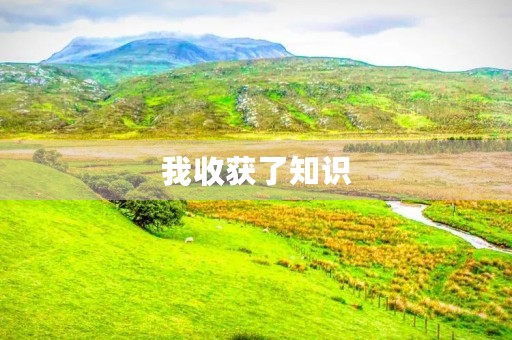 我收获了知识 我收获了知识